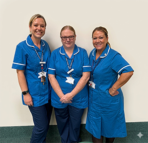 A photo of Katie, Kathryn & Tracey HCA team.