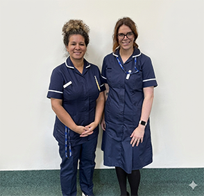 A photo of Natalie and Tiffany the Nursing Team.