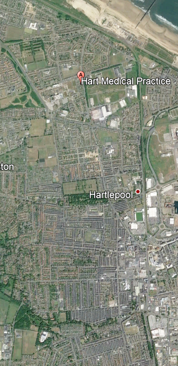 Satellite image of hartlepool